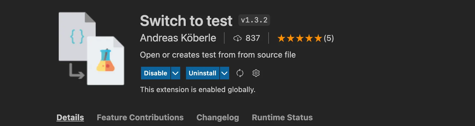 Switch to test